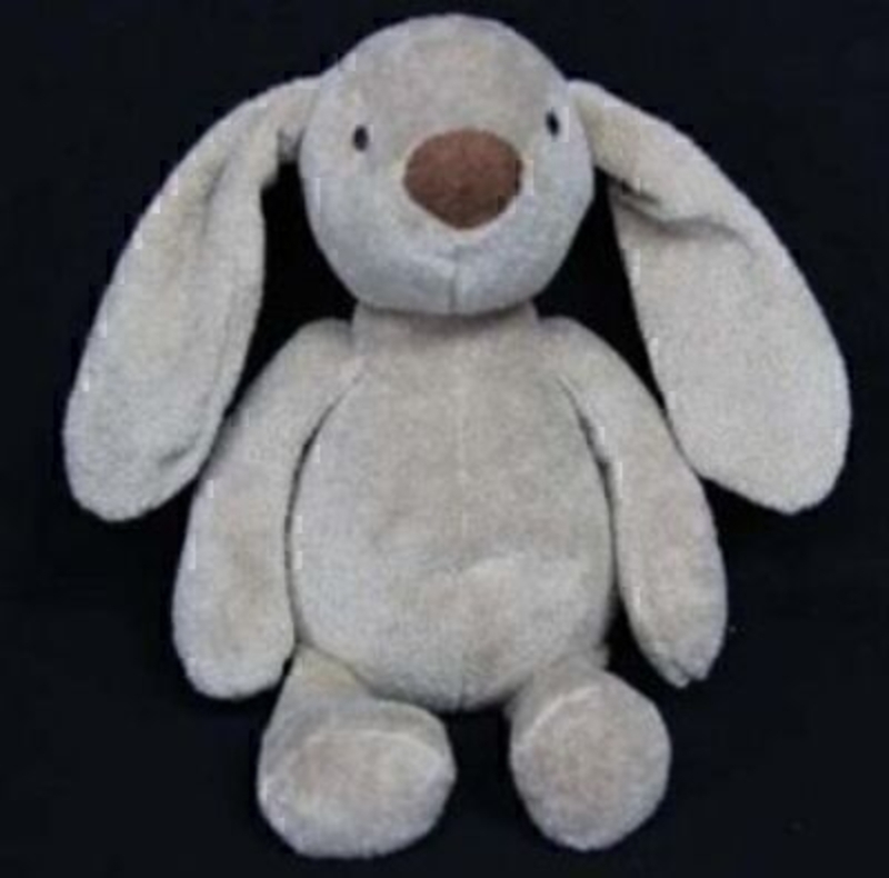 Beautiful Plush floppy eared bunny by designer Gisela Graham. This toy rabbit by Gisela Graham with beige colouring brown nose is likely to become a firm favourite with any child or baby. Making it a great gift for Children or Babies. Size 27x15x8cm
